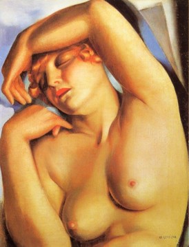 Tamara de Lempicka Painting - Niña dormida contemporánea Tamara de Lempicka